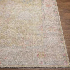 Kirklands Home Area Rugs|Faded Botanical Washable Area Rug, 5x7