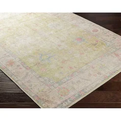 Kirklands Home Area Rugs|Faded Botanical Washable Area Rug, 5x7