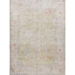 Kirklands Home Area Rugs|Faded Botanical Washable Area Rug, 6x9
