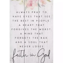 Kirklands Home Wall Quotes & Signs|Faith in God Wall Plaque