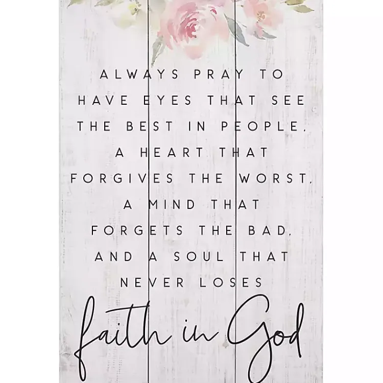 Kirklands Home Wall Quotes & Signs|Faith in God Wall Plaque