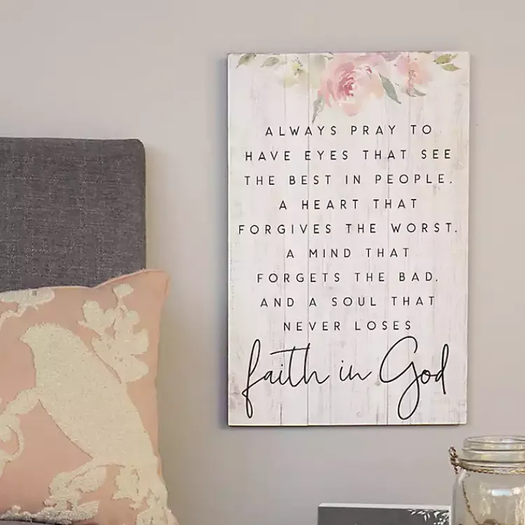 Kirklands Home Wall Quotes & Signs|Faith in God Wall Plaque