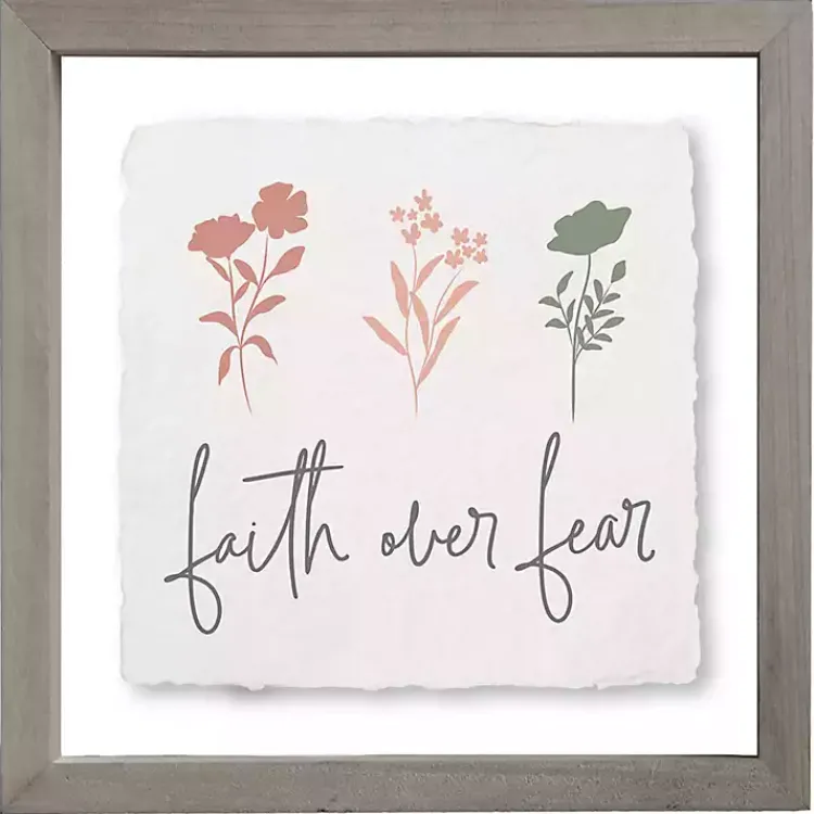 Kirklands Home Wall Quotes & Signs|Faith Over Fear Wall Plaque