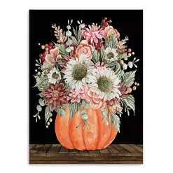 Best Fall Bouquet & Pumpkin Canvas Art Print, 18x24 in. Fall