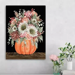 Best Fall Bouquet & Pumpkin Canvas Art Print, 18x24 in. Fall