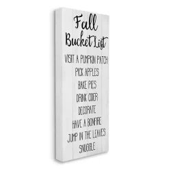 Fall Bucket List Canvas Art Print Fall
