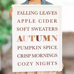 Hot Fall Essentials Framed Wall Plaque Fall