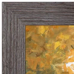 Clearance Fall Floral Dog Truck Framed Canvas Art Print Fall