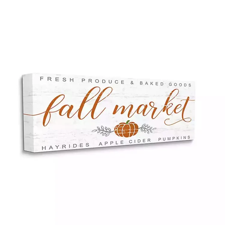 New Fall Market Apple Cider Canvas Wall Art Fall