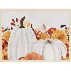 Best Fall Pumpkins and Flowers Framed Wall Plaque Fall