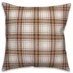 Fall Things with Brown Plaid Back Pillow Fall