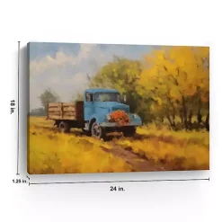 Discount Fall Truck in Field Canvas Art Print, 24x18 in. Fall