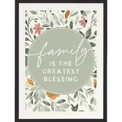 Kirklands Home Wall Quotes & Signs|Family Blessing Floral Framed Wall Plaque