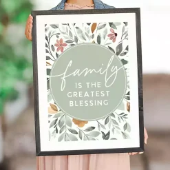 Kirklands Home Wall Quotes & Signs|Family Blessing Floral Framed Wall Plaque