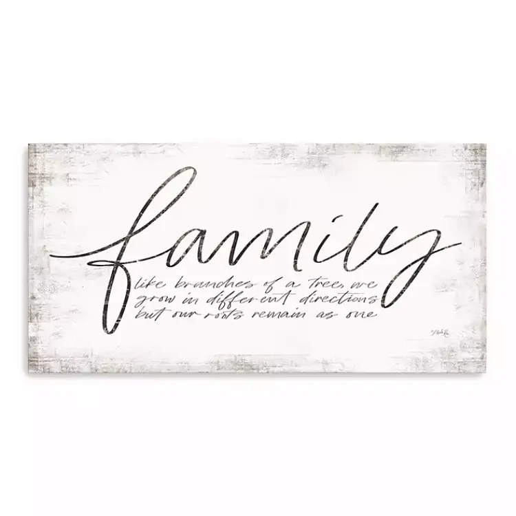 Kirklands Home Wall Quotes & Signs|Family Branches Canvas Art Print, 40x20 in. White
