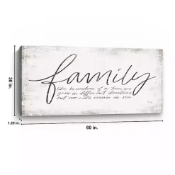 Kirklands Home Wall Quotes & Signs|Family Branches Canvas Art Print, 60x30 in. White