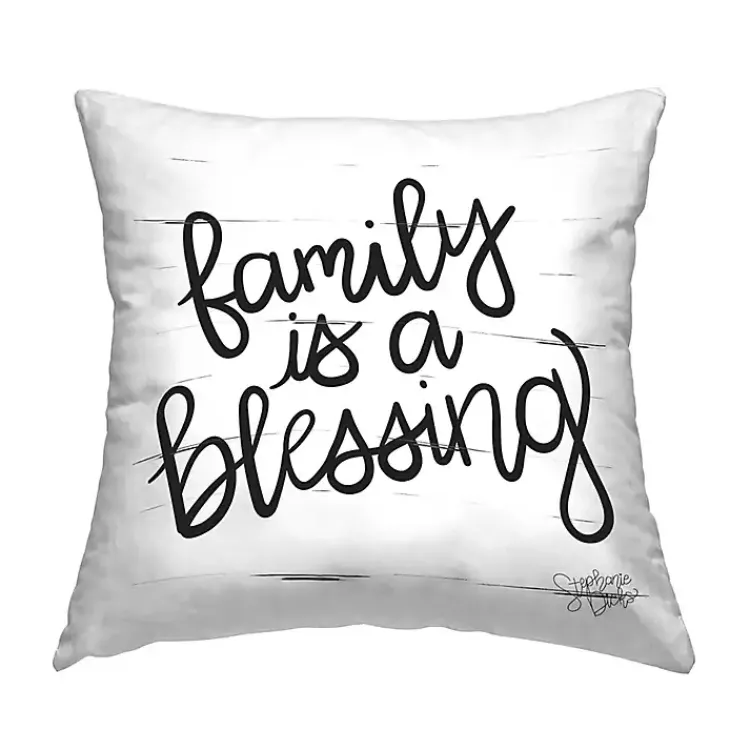 Outlet Family is a Blessing Harvest Throw Pillow Fall