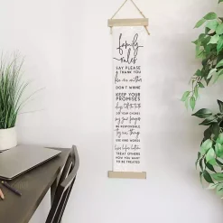 Kirklands Home Wall Quotes & Signs|Family Rules Hanging Wall Plaque