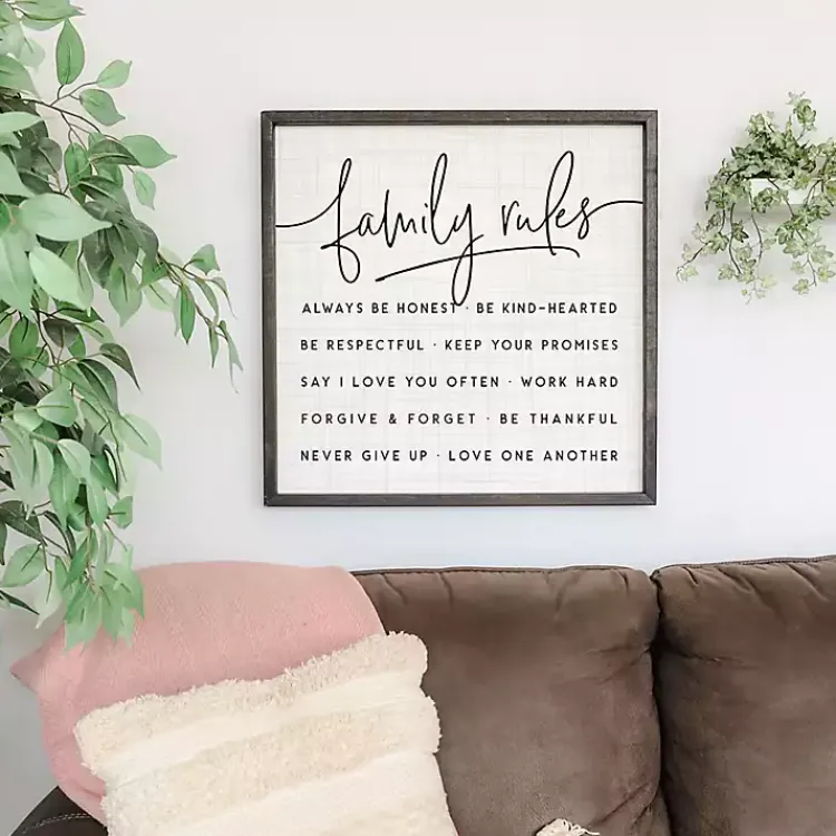 Kirklands Home Wall Quotes & Signs|Family Rules Wall Plaque