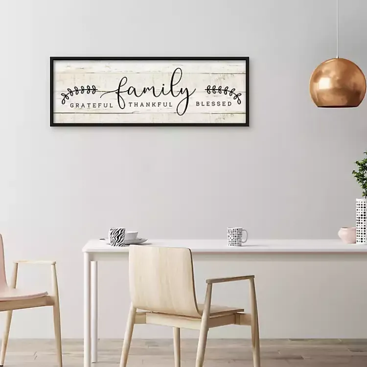 Kirklands Home Wall Quotes & Signs|Family Thankful Grateful Blessed Wood Wall Plaque Tan