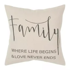 New Family Where Love Never Ends Pillow Pillows