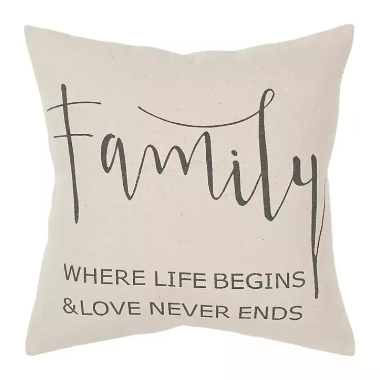 New Family Where Love Never Ends Pillow Pillows