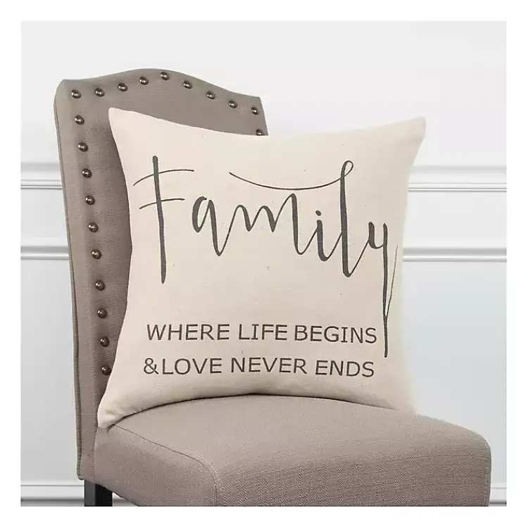 New Family Where Love Never Ends Pillow Pillows