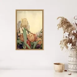 Kirklands Home Canvas Art|Fantasy Garden Tulip Framed Canvas Art Print