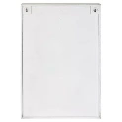 Kirklands Home Wall Storage|Farmhouse Chic White Wood & Iron Wall Cabinet