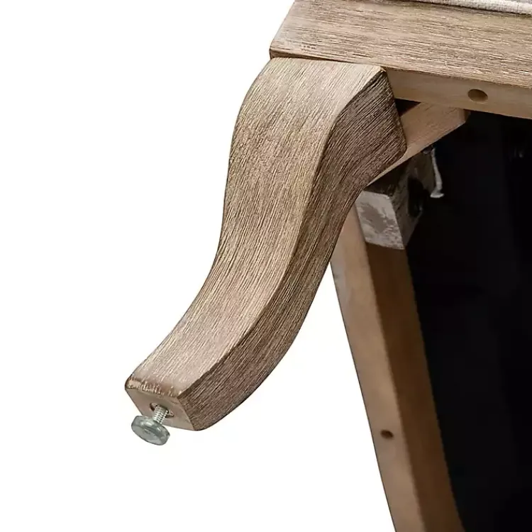 Kirklands Home Accent Chairs|Farmhouse Gray & Brown Striped Armchairs, Set of 2