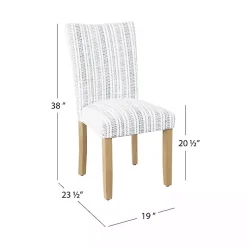 Kirklands Home Dining Chairs|Farmhouse Stripes Highback Dining Chairs, Set of 2