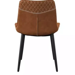 Kirklands Home Dining Chairs|Faux Leather Dining Chairs, Set of 2 Brown
