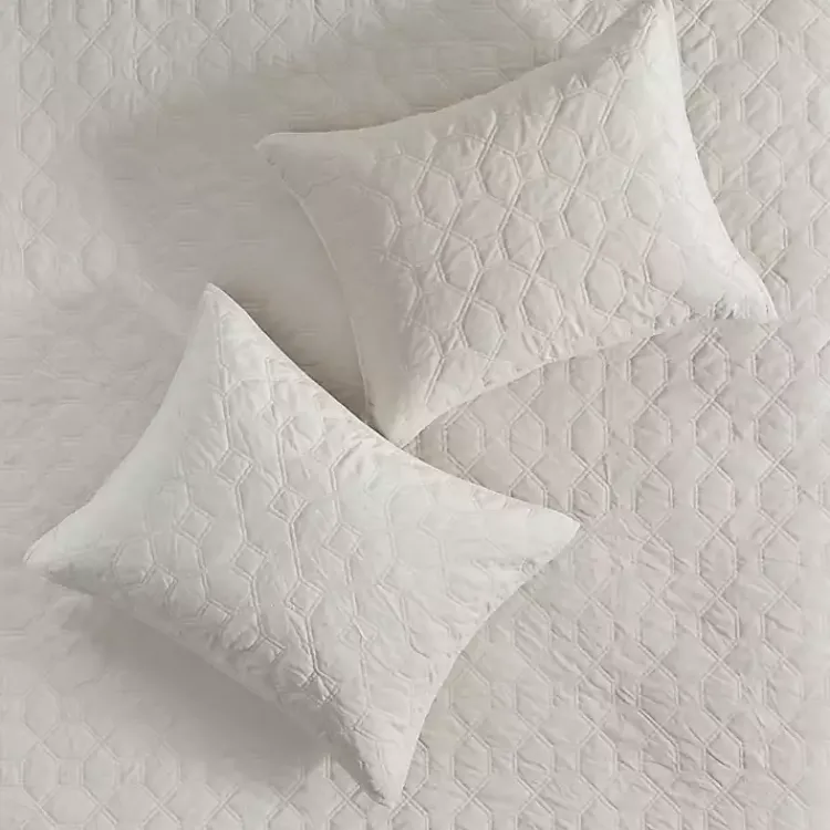 Kirklands Home Bedspreads & Coverlets|Faux Velvet California King 3-pc. Coverlet Set White