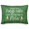 Best Feed Me King Cake Lumbar Pillow Mardi Gras Decorations