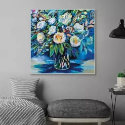 Kirklands Home Canvas Art|Feeling Framed Canvas Art Print Blue