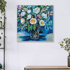 Kirklands Home Canvas Art|Feeling Framed Canvas Art Print Blue