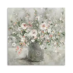 Kirklands Home Canvas Art|Felicitous Floral Canvas Art Print, 20x20 in. Gray