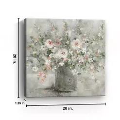 Kirklands Home Canvas Art|Felicitous Floral Canvas Art Print, 20x20 in. Gray