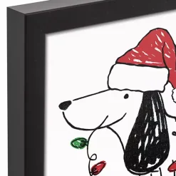 Clearance Feliz Navidog Canvas Wall Plaque Christmas Art & Wall Decor