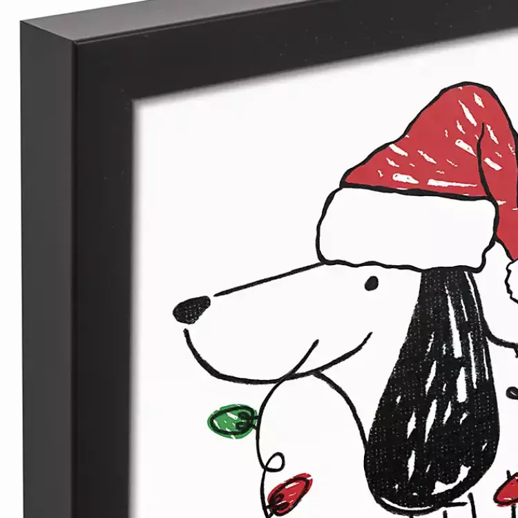Clearance Feliz Navidog Canvas Wall Plaque Christmas Art & Wall Decor