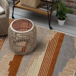 Kirklands Home Outdoor Rugs|Fernandina Outdoor Area Rug, 6x9 Brown
