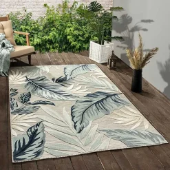 Kirklands Home Outdoor Rugs|Ferns and Palms Indoor/Outdoor Area Rug, 5x7