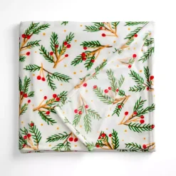 Best Festive Holly Plush Throw Blankets & Throws