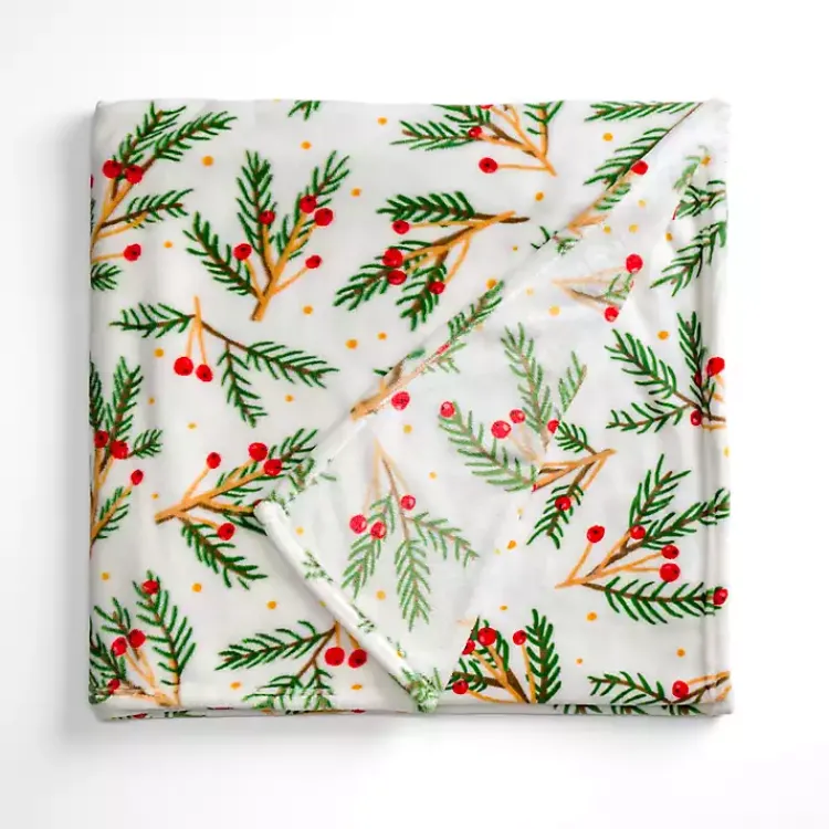 Best Festive Holly Plush Throw Blankets & Throws