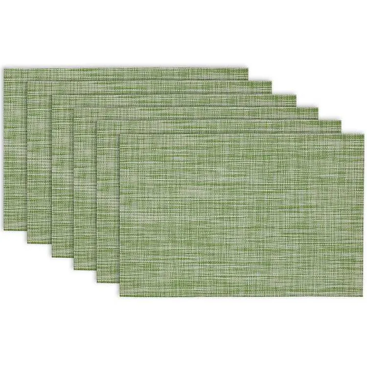 Kirklands Home Table Linens|Fig Tweed Placemats, Set of 6 Green