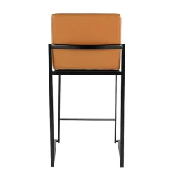 Kirklands Home Bar Stools & Counter Height Stools|Fiji Camel Faux Leather Counter Stools, Set of 2 Tan