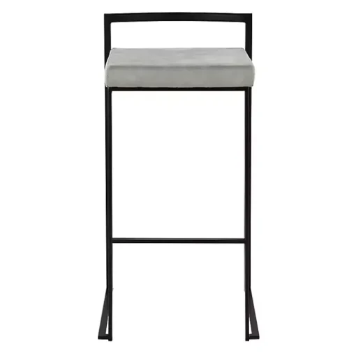 Kirklands Home Bar Stools & Counter Height Stools|Fiji Stackable Bar Stools, Set of 2 Gray