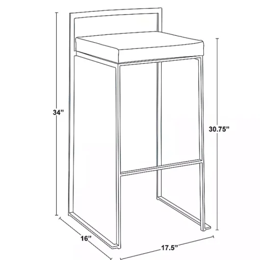 Kirklands Home Bar Stools & Counter Height Stools|Fiji Stackable Bar Stools, Set of 2 Gray