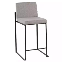 Kirklands Home Bar Stools & Counter Height Stools|Fiji Upholstered Counter Stools, Set of 3 Gray