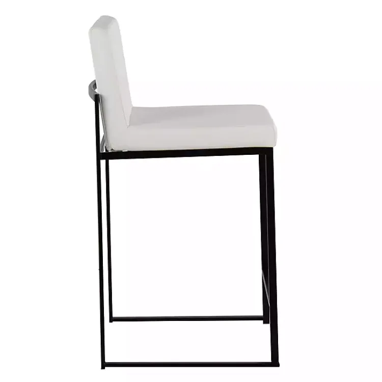 Kirklands Home Bar Stools & Counter Height Stools|Fiji Faux Leather Counter Stools, Set of 3 White